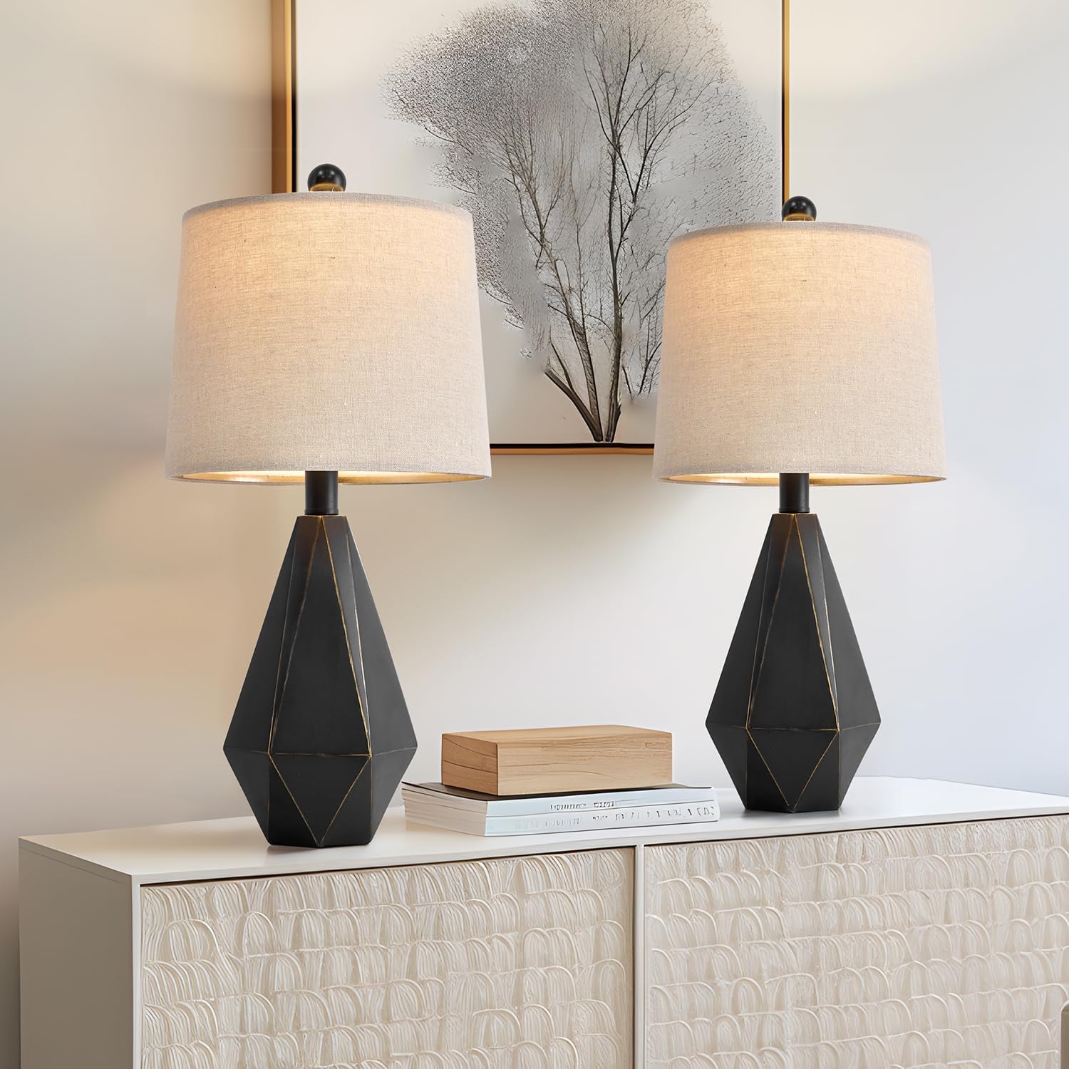 PoKat 20.25ft' Table Lamps Set of 2 for Small Spaces