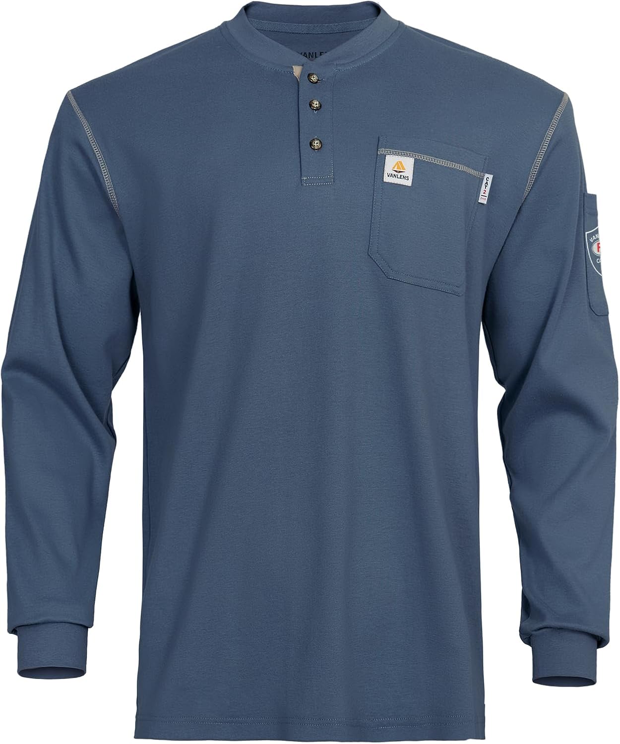 FR Shirts for Men CAT2 HRC2 Flame Resistant Long Sleeve Wear