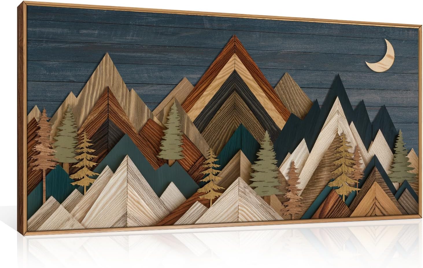 HPINUB Mountain Style Framed Canvas Wall Art Set for Home