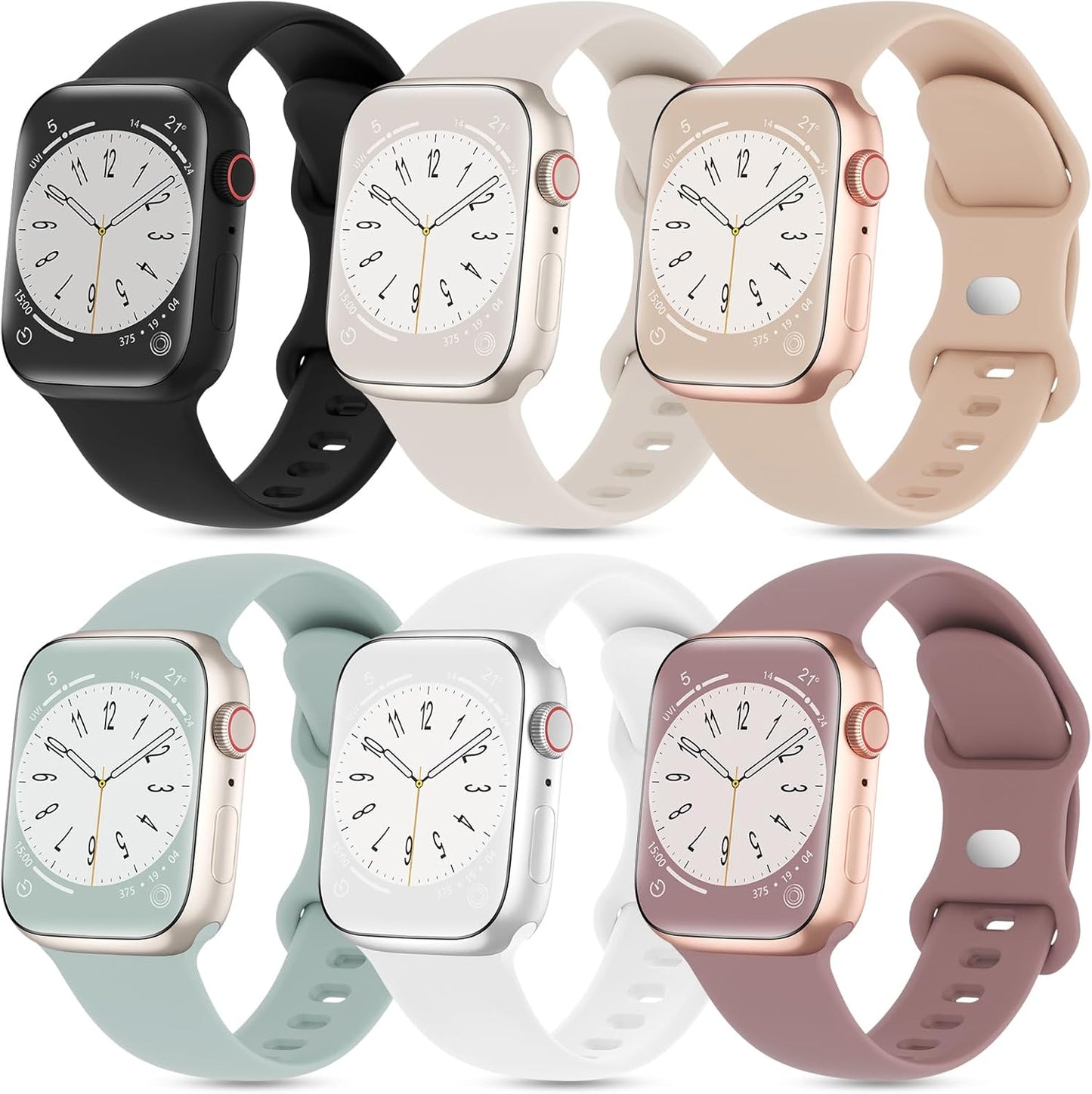 Waterproof Silicone Sport Bands for Apple Watch - TSAAGAN