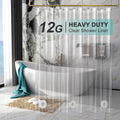 Heavy Duty Shower Curtain Liner 12 Gauge, 72 x 72 in - Weighted Clear