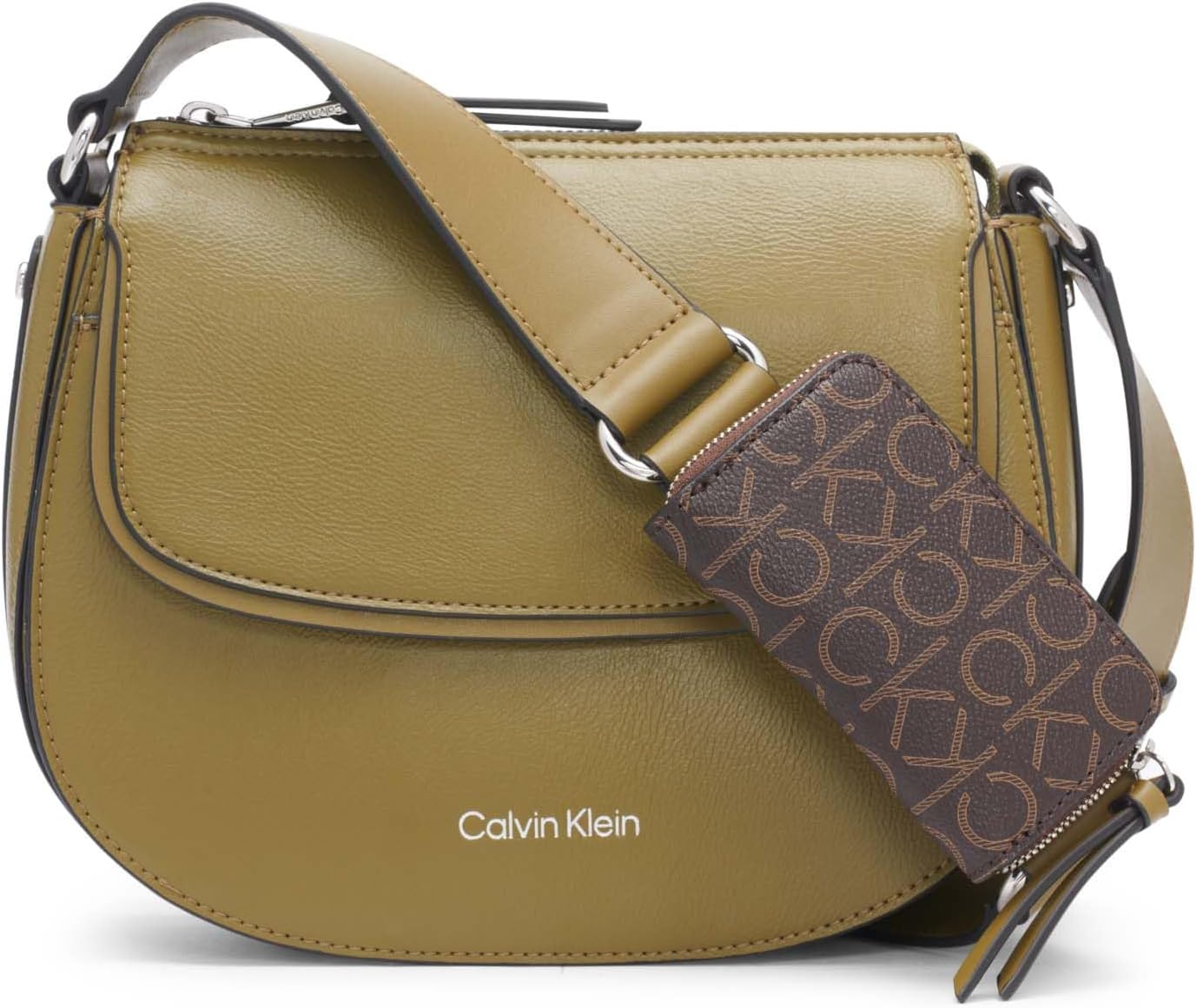 Calvin Klein Bella Novelty Crossbody: Stylish Vegan Leather Bag