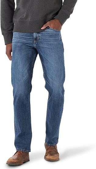 Wrangler Men's Free-to-Stretch Relaxed Fit Jean for Comfort