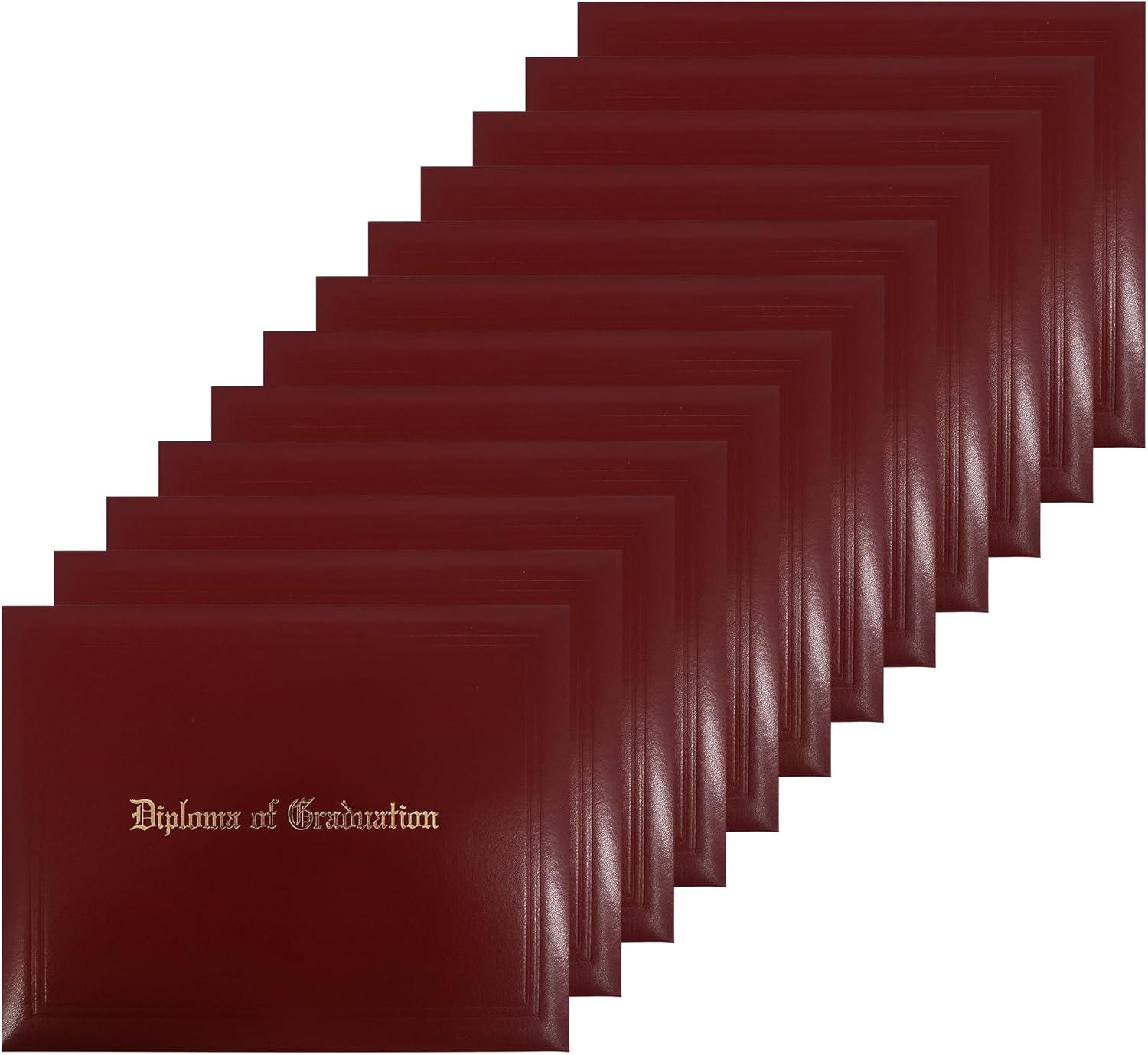 GraduationMall Imprinted Diploma Cover for Certificate 12-Packs
