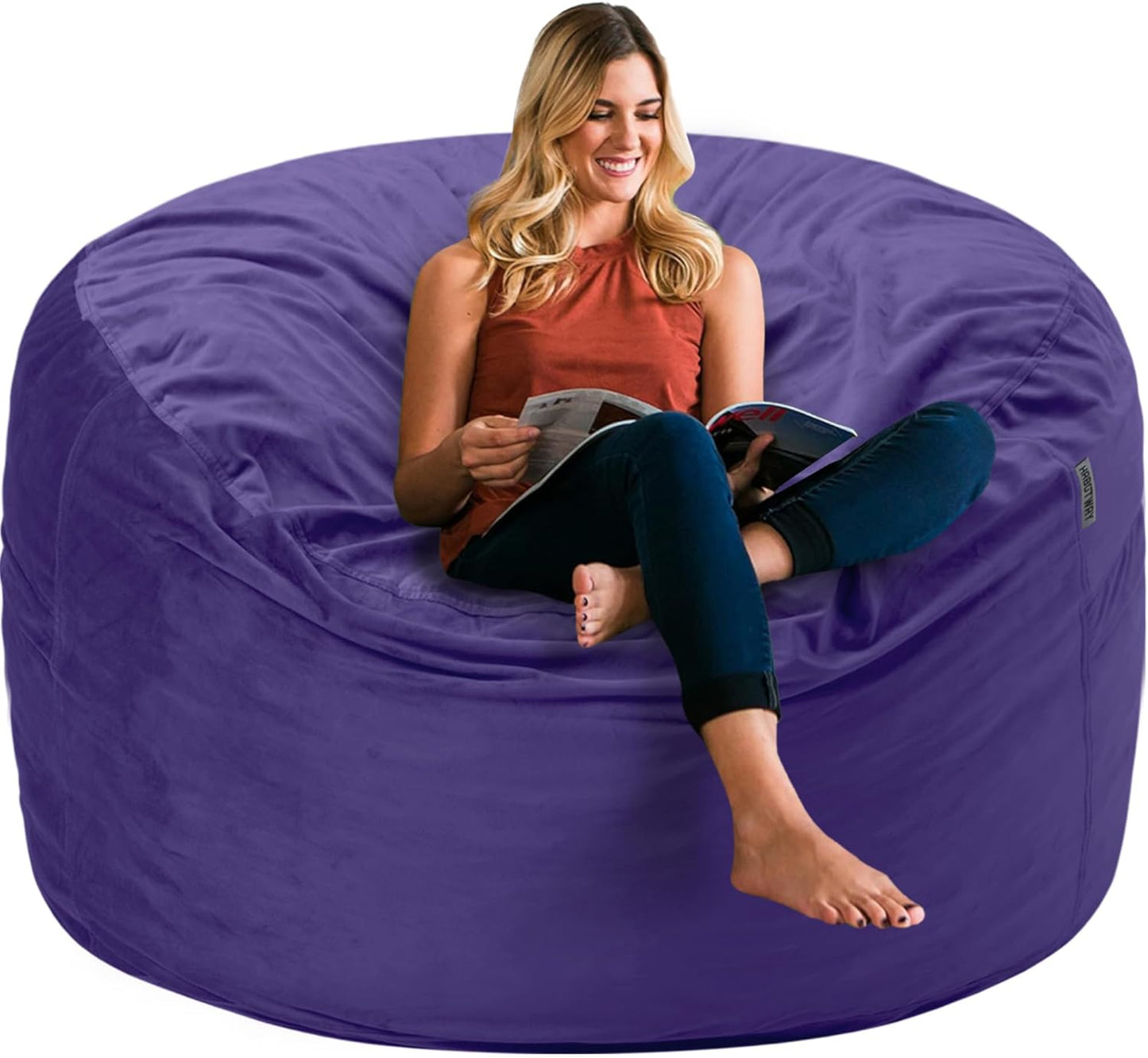 HABUTWAY Bean Bag Chair 3Ft Luxurious Velvet Ultra Soft Fur