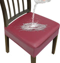 Dining Chair Covers Seat Covers Set of 6 - Waterproof PU Leather