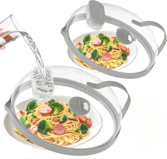 10 Microwave Splatter Cover with Built-in Steamer - NUTIKAS