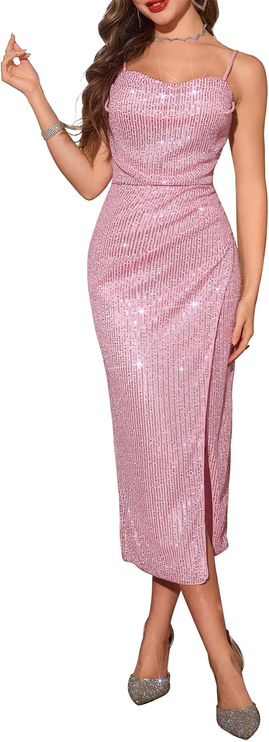BeryLove Sequin Cocktail Dress for Prom and Wedding Guests