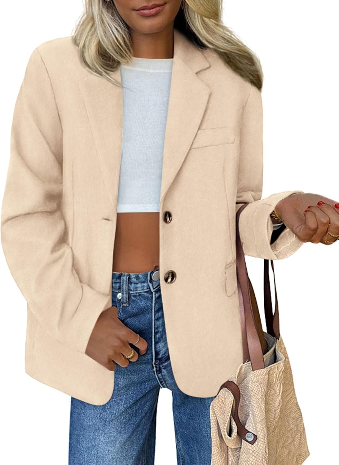 PRETTYGARDEN Blazers for Women: Chic Faux Suede Office Style