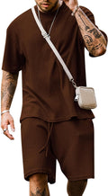 Babioboa Men's Short Sleeve Tracksuit Set - Casual Summer Two Piece co