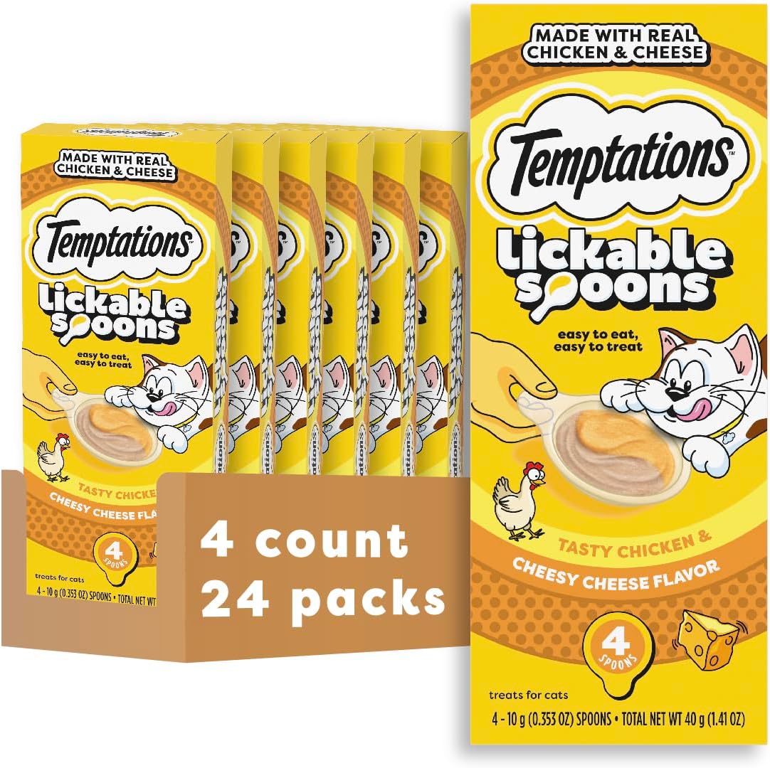Temptations Lickable Spoons Cat Treats - Chicken & Cheese