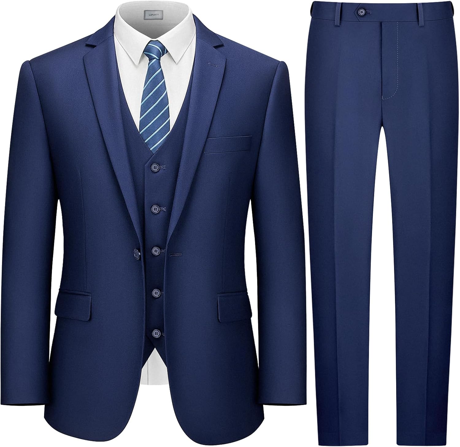 LUPURTY Slim Fit 3 Piece Suit for Men - Elegant Tuxedo Set