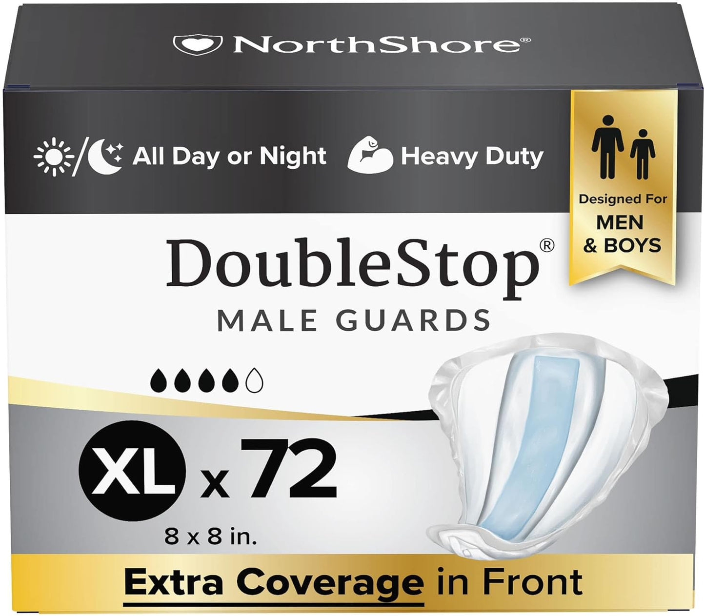 NorthShore DoubleStop XL Male Guards for Men - Ultimate Protection