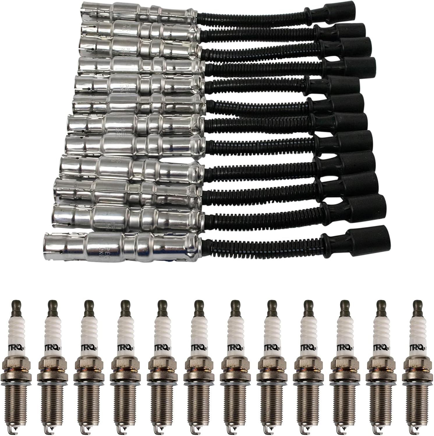 TRQ Ignition Kit Spark Plugs Wire Set for Chrysler Crossfire