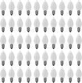 C7 LED Replacement Christmas Light Bulbs - Cool White, 50 Pack