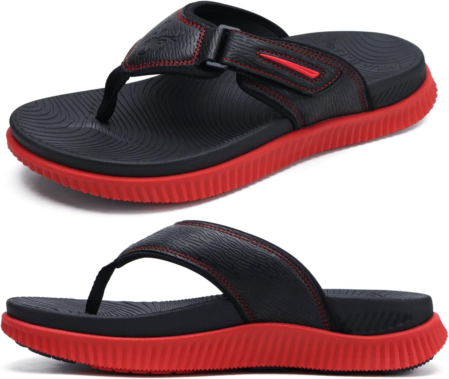 KuaiLu Mens Orthotic Flip Flops for Comfort and Support
