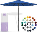 9 ft Dark Blue Sunbrella Patio Umbrella - Auto-Tilt Aluminum Pole