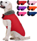 Warm Dog Winter Coat with Furry Collar - Windproof Fleece Vest