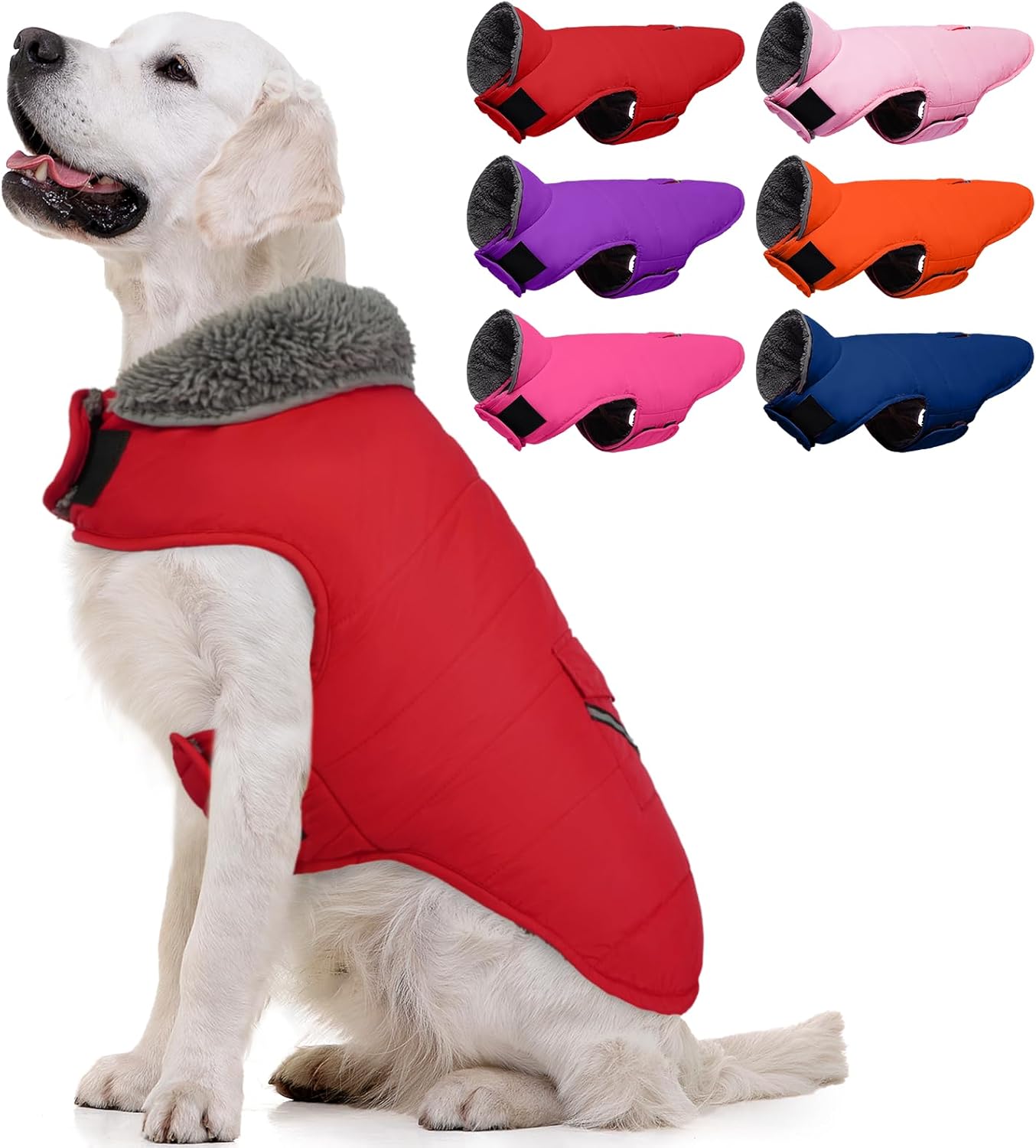 MIGOHI Warm Dog Winter Coat - Reflective Windproof Fleece Vest