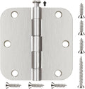 42 Pack 3 1/2 Inch Door Hinges in Brushed Nickel Finish