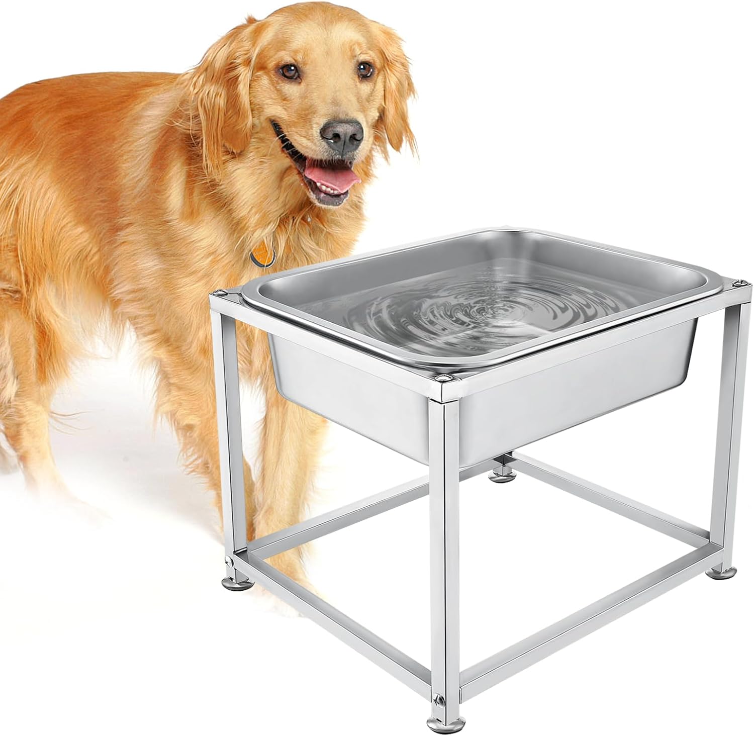 Elevated Dog Water Bowl - 2 Gallons Large Capacity for Dogs
