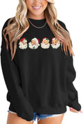 MAPICK Santa Sweatshirt for Women - Vintage Fleece-Lined Crewneck