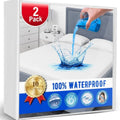 Full Size Mattress Protector Waterproof Terry 2 Pack - Noiseless Fit