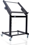 GRIFFIN 19U Rack Mount Rolling Stand with Adjustable Mixer Platform