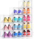 Kitsure Thicker & Sturdier Shoe Boxes 12 Pack - Clear Stackable