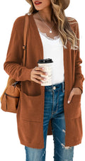 Women's Kimono Cardigan Long Sleeve Oversized Soft Knit - With Pockets
