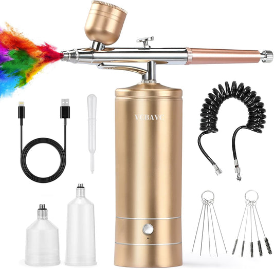 High-Pressure Cordless Airbrush Kit for Art & Beauty