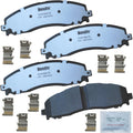 Bendix Metlok MKD1691FM Semi-Metallic Rear Brake Pads - Heavy-Duty