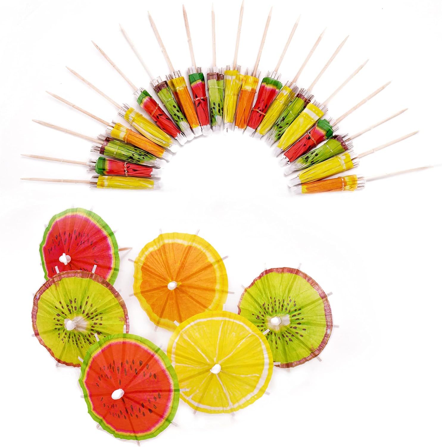 Luau Party Decorative Umbrella Toothpicks - 20 Pack