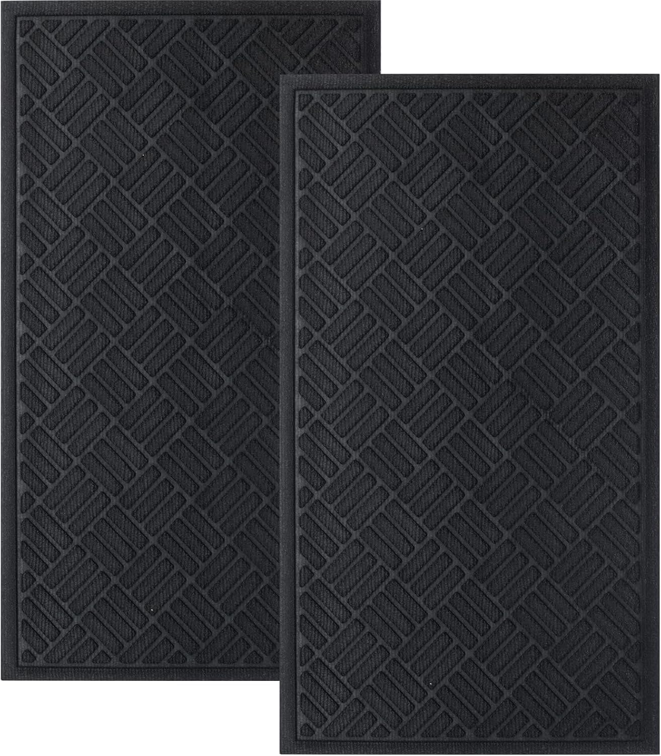 MATALL Front Door Mat 2 Pack Heavy Duty Indoor Outdoor Welcome