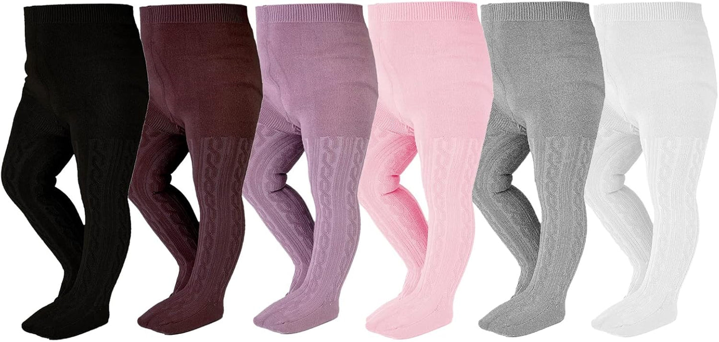 EPEIUS Baby Girl Tights Thick Cable Knit Leggings for Comfort