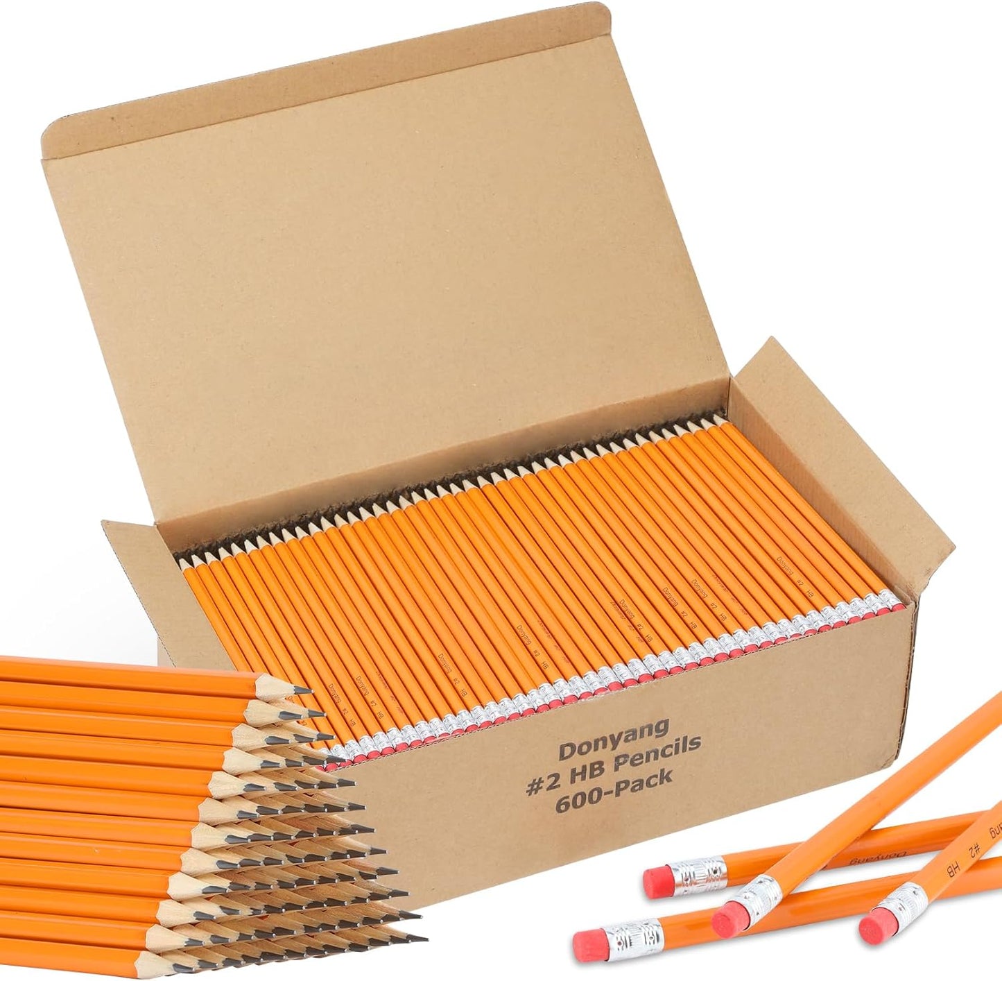 Donyang 600 Pack #2 HB Pencils Bulk for Writing and Drawing