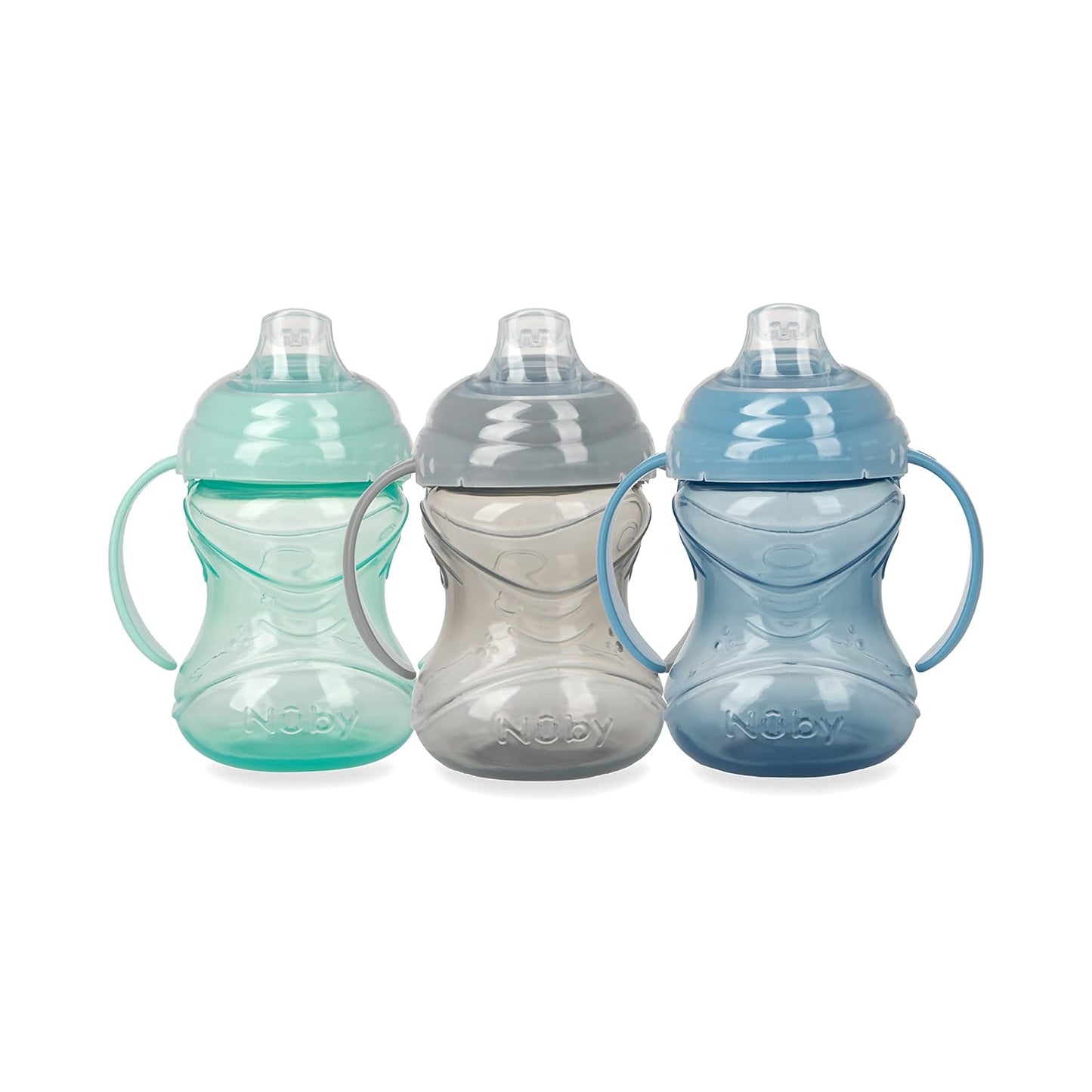 Nuby No-Spill Training Sippy Cup Trio - Easy-to-Use Handles!