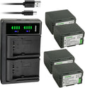Kastar 4-Pack CGR-D28 Battery and LTD2 USB Charger Replacement - Long
