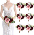 Set of 6 Artificial Bridesmaids Bouquets for Wedding Decor