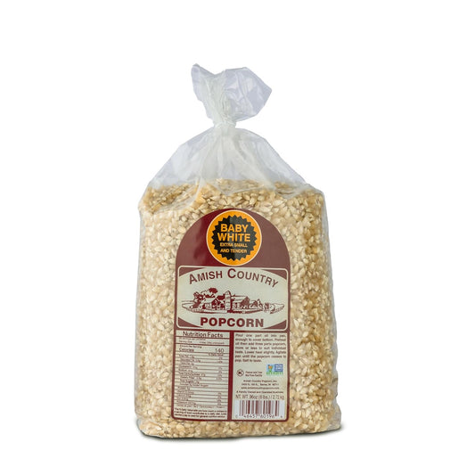 Small & Tender Baby White Popcorn | Non-GMO | 6 lb Bag