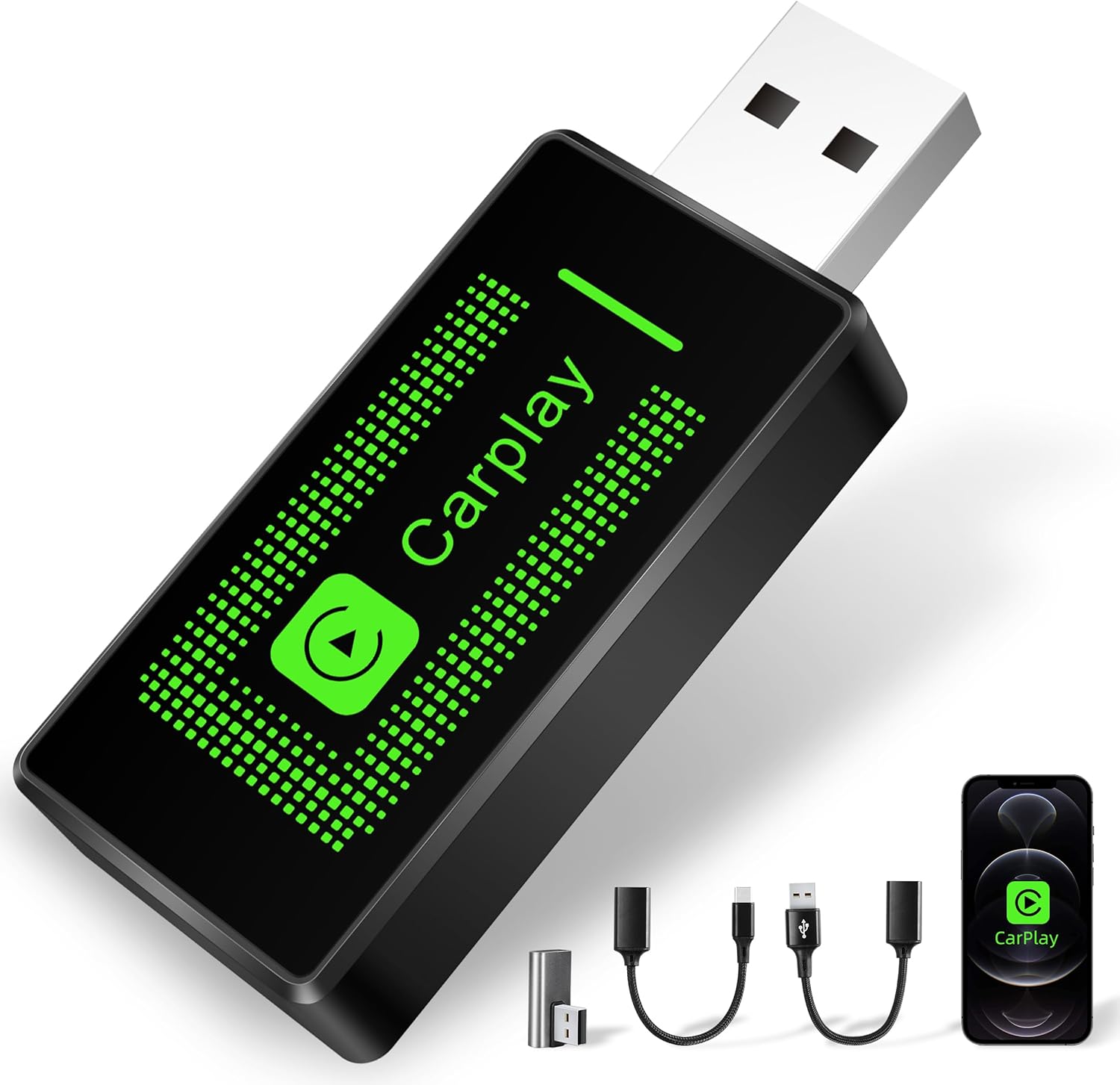 2024 Upgrade Wireless CarPlay Stick - Easy Plug & Play!