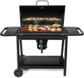 Realcook BBQ Barrel Charcoal Grill - Spacious Outdoor Charcoal Grill