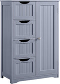 Bathroom Floor Cabinet Freestanding Storage Organizer - 4 Drawers