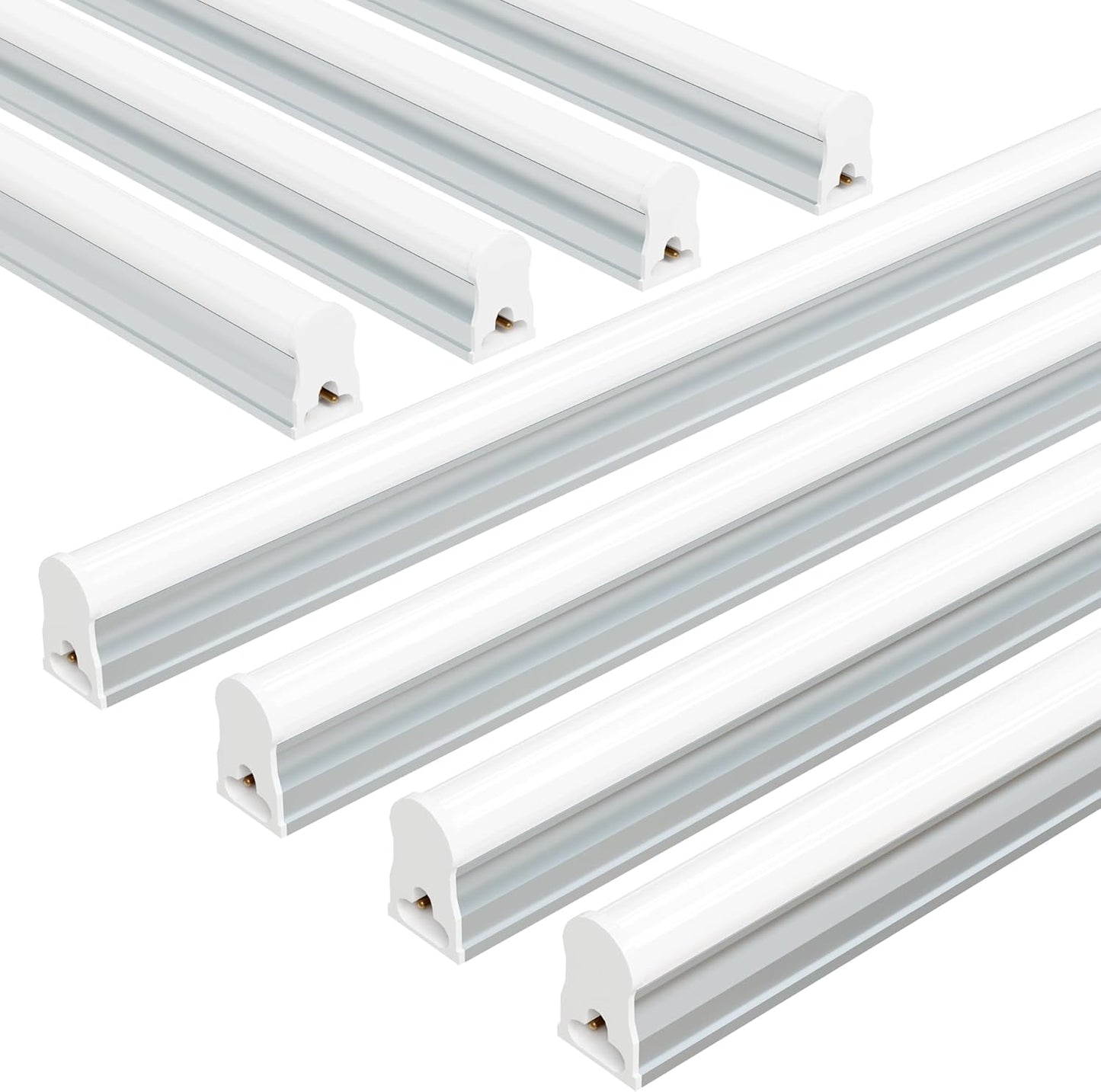 Ensenior 8-Pack T5 LED Shop Lights for Bright Utility Lighting