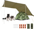 17 x 10 ft Camping Tarp Shelter - Large Waterproof Rain Fly