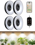 GLOWRIUM Grow Lights for Indoor Plants - Full Spectrum 4-Pack