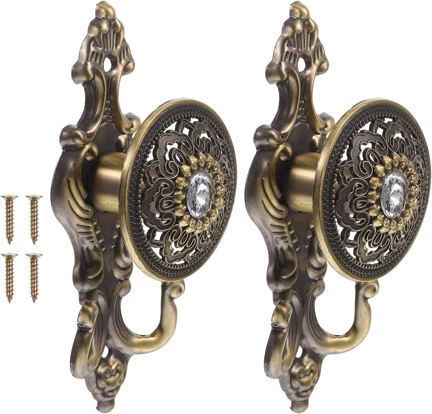 Bronze Curtain Holdbacks Set - Elegant Drapery Tiebacks