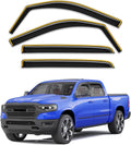 in-Channel Rain Guards Fit for Truck Dodge RAM 1500 Crew Cab - Wind