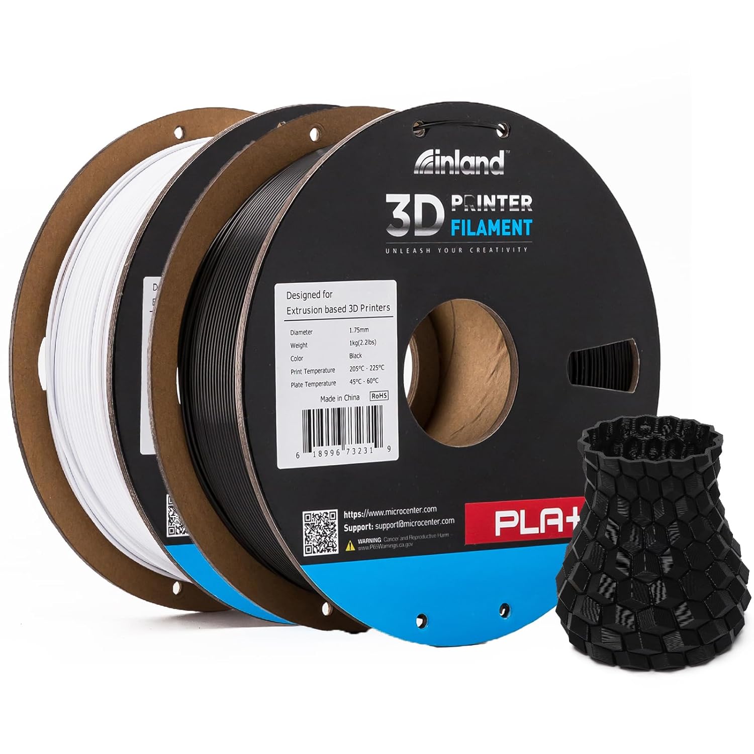 Inland PLA+ 3D Printing Filament 1.75mm - High Quality & Durable