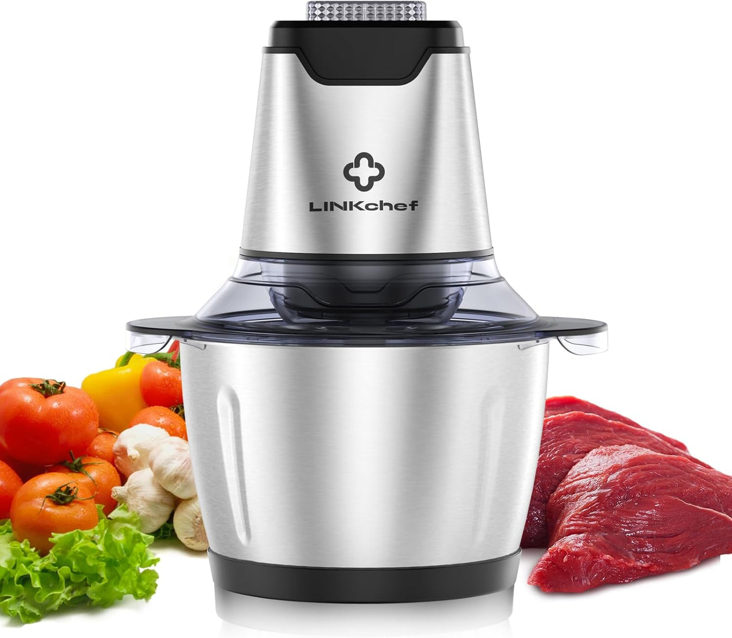 LINKChef 5-Cup Mini Food Chopper - Powerful Stainless Steel Blades for Effortless Meal Prep